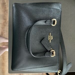 Coach Black Crossbody Bag with Gold Accents